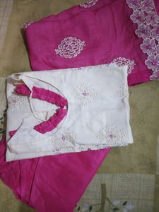 Kurti Palazzo With Dupatta Set (New) Embroidery Wo