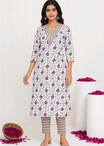 Floral Print Kurta Set