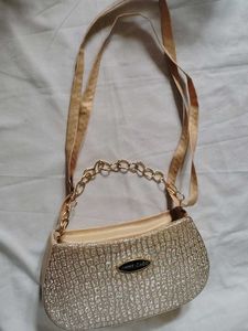 Gold Shimmery Sling Bag