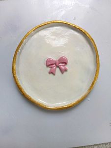 Pink Bow Trinket Dish