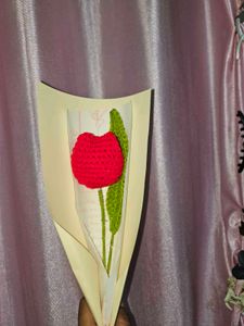 Red Crochet Tulip