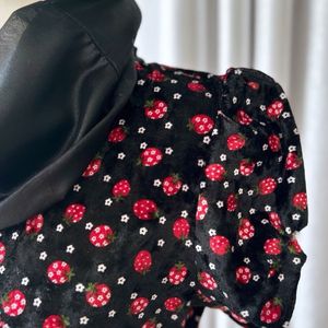 Korean Velvet Embellished Top✨