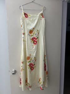 Satin floral dress