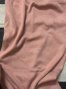 Pink Knit Midi Skirt