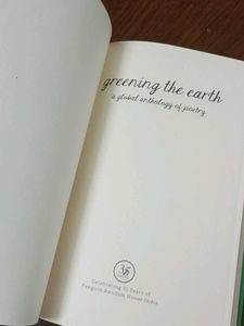 Greening The Earth Hardcover Poetry Book