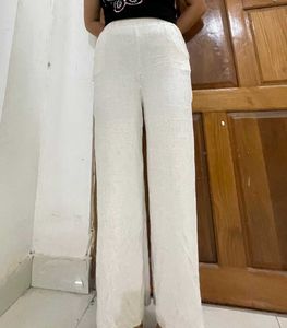 White Straight Pants
