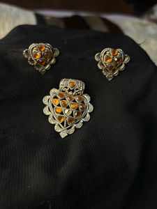 Heart Pendant &amp; Earring Set