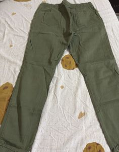 Olive Green Casual Pants