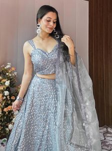 🆕️🆕️Kasturi crep silk lehnga with sequins work