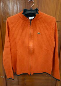 Lacoste Orange Knit Cardigan
