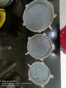 Silicon Stretchable Lid Set Of 3