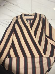 Striped formal top