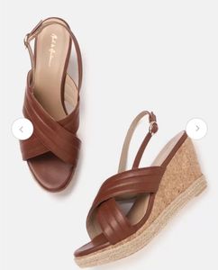 “M&H” Tan High Wedges (Almost 🆕)