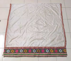 Embroidered White Navratri Dupatta