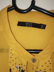 Yellow Embellished Top
