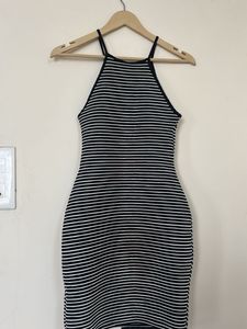 Striped Bodycon Petal  Mini Dress