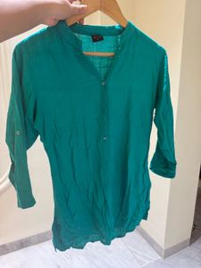 Green Short Kurti Top