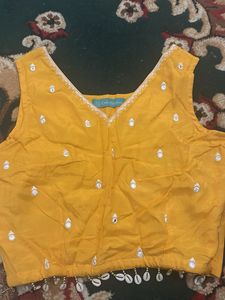 Yellow Kurta Set with Shrug