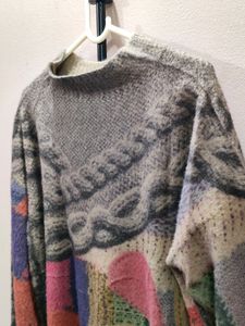 IMPORTED MEN&#39;S vintage cable knit sweater