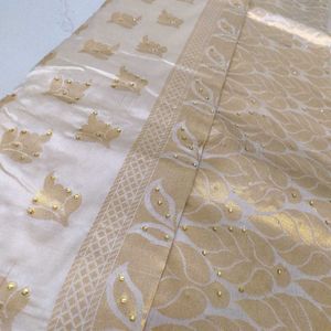 elegant beige karishma saree