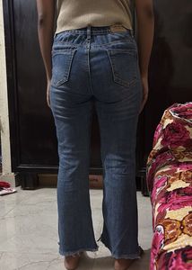 Distressed Hem Jeans