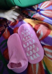 Pink Socks with Footprints