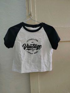 Vintage Raglan Crop Top