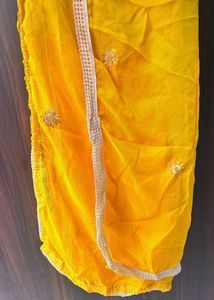 Yellow Embroidered Dupatta