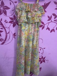 Ruffle Floral Maxi Dress