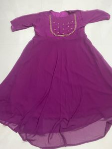 Elegant Purple Ethnic Gown