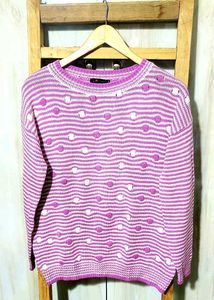Magenta Colour Pullover Size-40