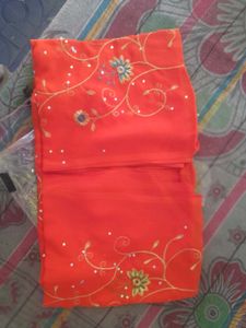 Embroidered Dress Material Saree