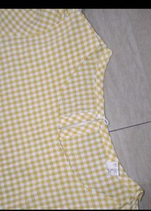 Cute Pinteresty Picnic yellow white mini dress