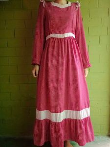 Vintage Polka Dot Maxi Dress