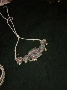 Oxidised Choker With Matching Bangles