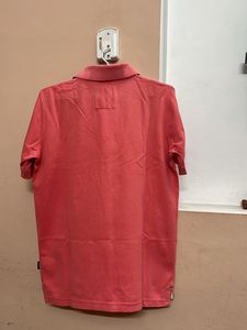 Abercrombie &amp; Fitch Men Polo Neck Pink T Shirt