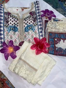 Beautiful Offwhite Pakistani Suit😍🆕✅