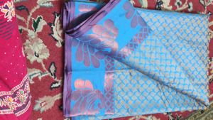 Saree With Threadwork And Zari
