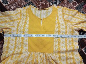 YELLOW A-LINE ANARKALI KURTA💛