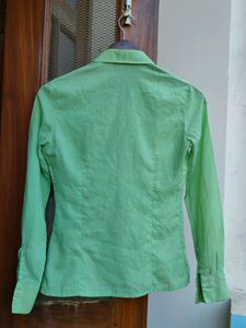 Green Fitted Button Up Shirt