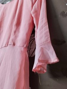 Pink Embellished Kurta