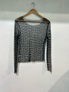 Sheer Beaded Top
