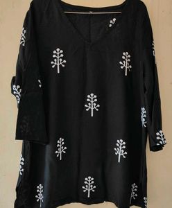 Black Elegant Tunic Top For Women 🖤