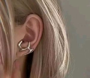 Abstract Silver Earring