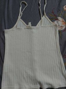 White Button Tank Top