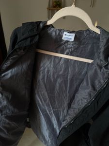 CHAMPION BLACK HOODED WINDBREAKER ZIPPER JACKET