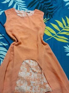 Designer Peach Colour Dress