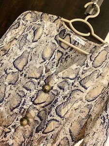 Snakeskin Print Mini Dress