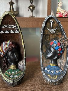 African Lady Bust Statue Decor
