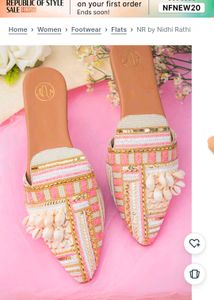 Sequinned Multi Colour Flats For Women
